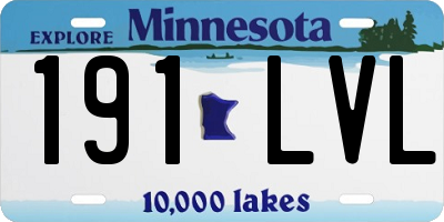 MN license plate 191LVL