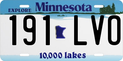 MN license plate 191LVO