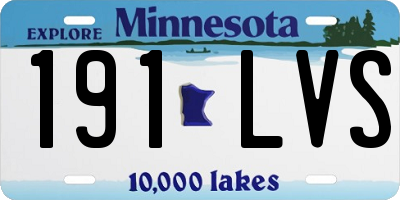 MN license plate 191LVS