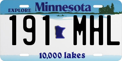 MN license plate 191MHL