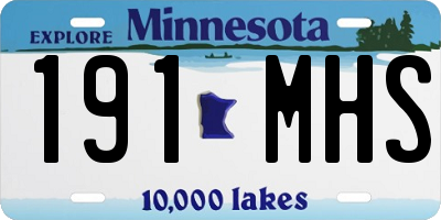 MN license plate 191MHS