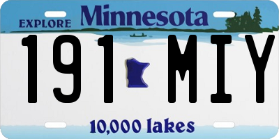 MN license plate 191MIY