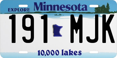 MN license plate 191MJK