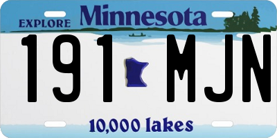 MN license plate 191MJN