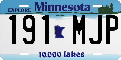 MN license plate 191MJP
