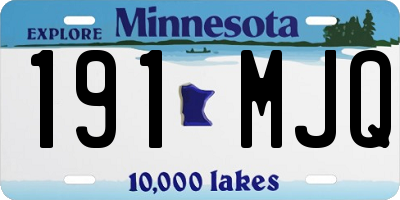 MN license plate 191MJQ