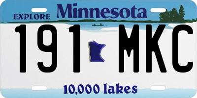 MN license plate 191MKC