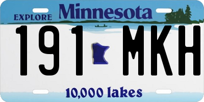 MN license plate 191MKH