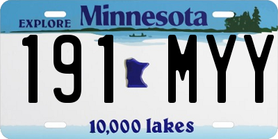 MN license plate 191MYY