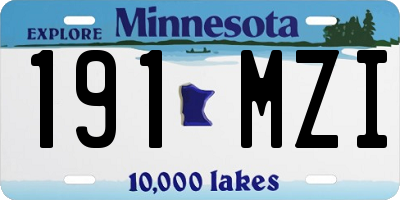 MN license plate 191MZI