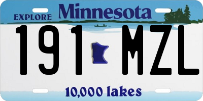 MN license plate 191MZL