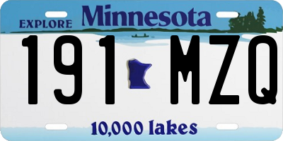 MN license plate 191MZQ
