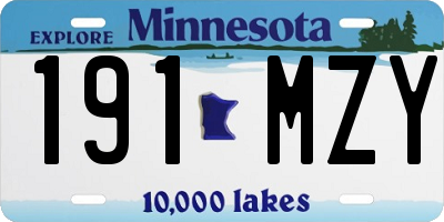 MN license plate 191MZY