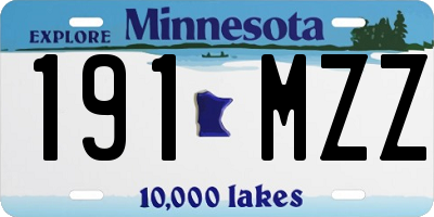 MN license plate 191MZZ