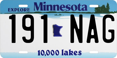 MN license plate 191NAG