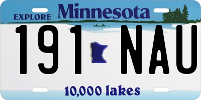 MN license plate 191NAU