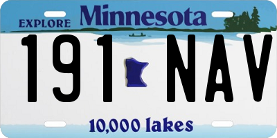 MN license plate 191NAV