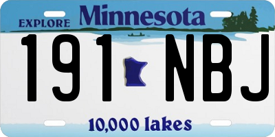 MN license plate 191NBJ