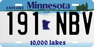 MN license plate 191NBV