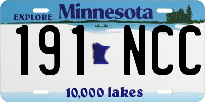 MN license plate 191NCC
