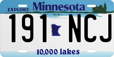 MN license plate 191NCJ