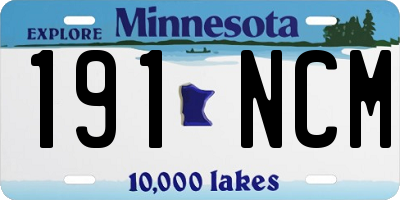 MN license plate 191NCM