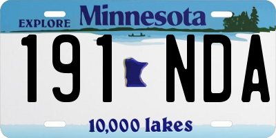 MN license plate 191NDA