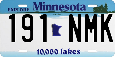MN license plate 191NMK