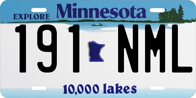 MN license plate 191NML