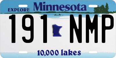 MN license plate 191NMP