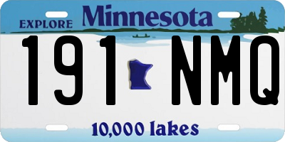 MN license plate 191NMQ