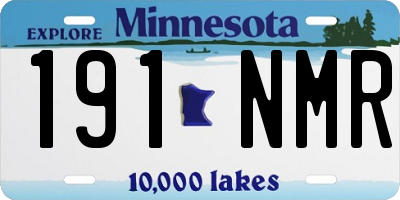 MN license plate 191NMR