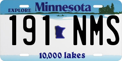 MN license plate 191NMS