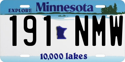 MN license plate 191NMW