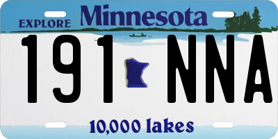 MN license plate 191NNA