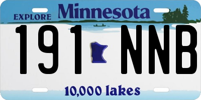 MN license plate 191NNB