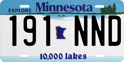 MN license plate 191NND