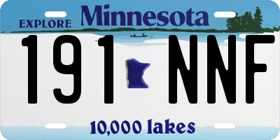MN license plate 191NNF