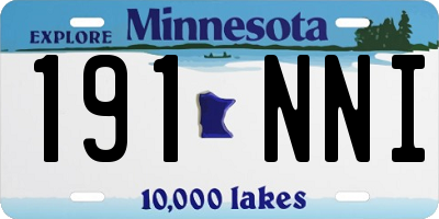 MN license plate 191NNI
