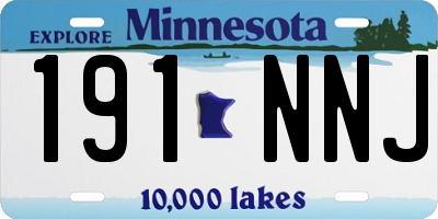 MN license plate 191NNJ