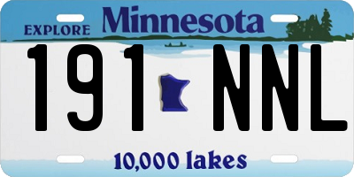 MN license plate 191NNL