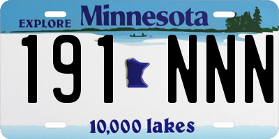 MN license plate 191NNN