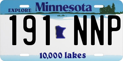 MN license plate 191NNP