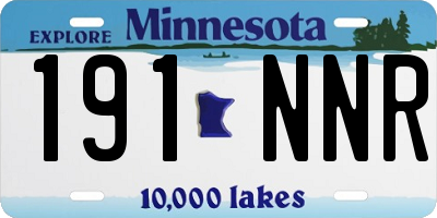 MN license plate 191NNR