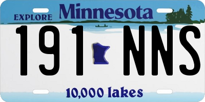 MN license plate 191NNS