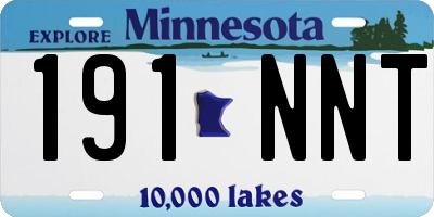 MN license plate 191NNT