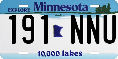 MN license plate 191NNU