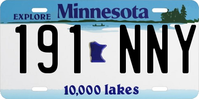 MN license plate 191NNY