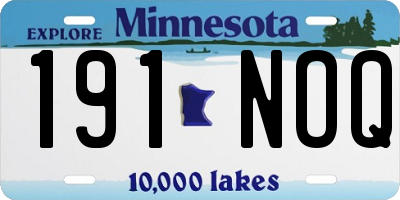 MN license plate 191NOQ