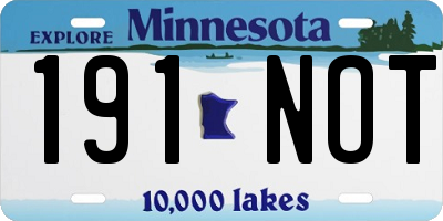 MN license plate 191NOT